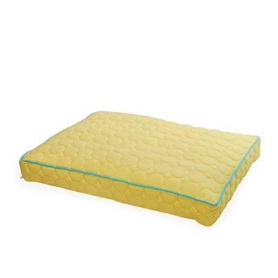 EZ Living Home Water Repellent Circle Quilted Pillow Bed Pale Yellow