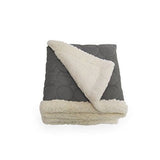 EZ Living Home Water Repellent Circle Quilted Throw Grey
