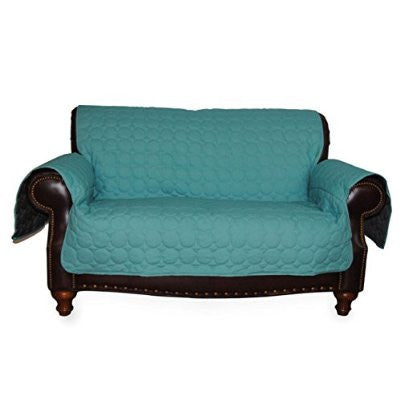 EZ Living Home Water Repellent Circle Quilted Couch Protector Turquoise