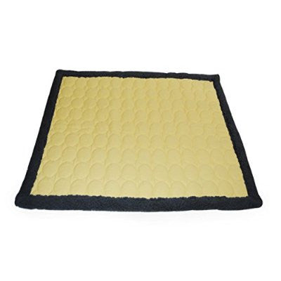 EZ Living Home Water Repellent Circle Quilted Throw Pale Yellow
