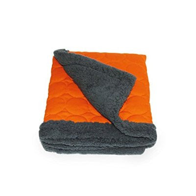 EZ Living Home Water Repellent Circle Quilted Throw L 50x57 Tangerine