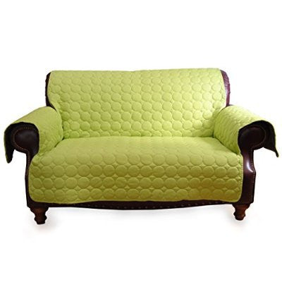 EZ Living Home Water Repellent Circle Quilted Couch Protector Sofa Lime