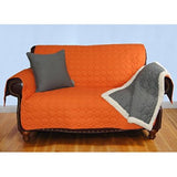 EZ Living Home Water Repellent Circle Quilted Couch Protector Tangerine