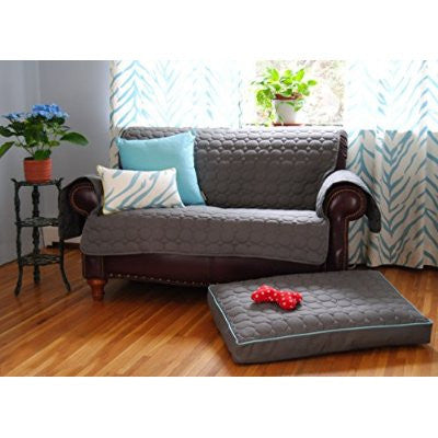 EZ Living Home Water Repellent Circle Quilted Couch Protector Sofa Pale Yellow