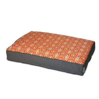 EZ Living Home Honeycomb Water Repellent Memory Foam Topper Pillow Bed Tangerine