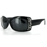 Sunburst PL7384 Polarized Designer Sunglasses are Inlaid with Austrian Crystals