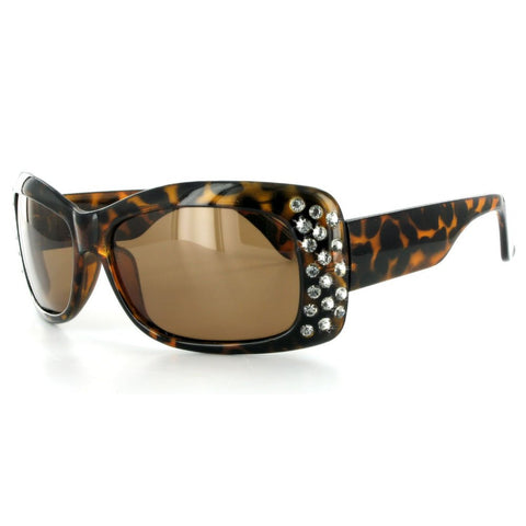 Sunburst PL7384 Polarized Designer Sunglasses are Inlaid with Austrian Crystals