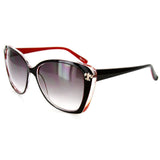"Nouveau" Designer Sunglasses Oversized Lenses and Fleur de Lis Emblem 100%UV