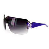 Papillon Women's Designer Sunglasses with Stylish Shield Lens and Butterfly Emblem