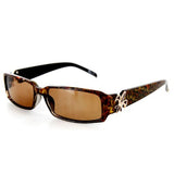 Cabaret Fashion Full Reading Sunglasses with Animal Print and Fleur de Lis for Youthful, Stylish Women