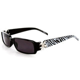 Cabaret Fashion Full Reading Sunglasses with Animal Print and Fleur de Lis for Youthful, Stylish Women