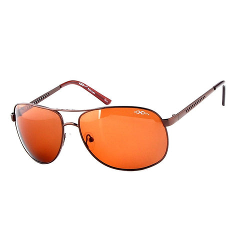 Oxen 91033 Polarized Fashion Sunglasses with Aviator Frames for Men and Women (Bronze w/ Amber Lens)