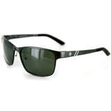 Surfside Polarized Sunglasses have Brushed Aluminum, Wayfarer-Inspired Frames