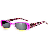 Sun Orchard Fashion Full Reading Sunglasses (NOT A BIFOCAL) with Floral Design for Youthful, Stylish Women