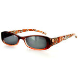 Sun Orchard Fashion Full Reading Sunglasses (NOT A BIFOCAL) with Floral Design for Youthful, Stylish Women