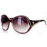 "Masquerade" Designer Sunglasses - Fleur de Lis Emblem and Large Lenses 100%UV