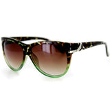 "Havana" Translucent Trendy Large Sunglasses -5 Solid & Animal Patterns -100%UV