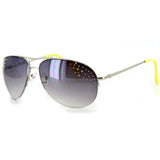 Starlet Women's Designer Sunglasses with Aviator Frames and Austrian Crystals