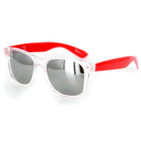 "Popstar" Neon Retro Wayfarer Unisex Sunglasses with Mirrored Frames and Lenses - Aloha Eyes
 - 6