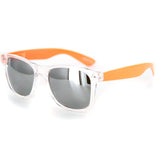 "Popstar" Neon Retro Wayfarer Unisex Sunglasses with Mirrored Frames and Lenses - Aloha Eyes
 - 4