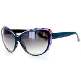 Versailles Designer Sunglasses with Stylish Patterned Frames, Fleur de Lis, and Large, Cat-Eye Lenses for Women