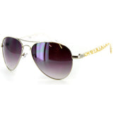 Olivia 2030 Designer Sunglasses with Colorful Patterned Aviator Frames