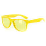 Mod Squad Wayfarer Fashion Glasses with Tinted Lenses and Neon Colors for Youthful, Trendy Men and Women
