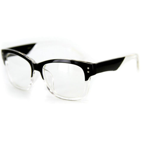 Tu Tone Wayfarer-Sryle Clear Fashion Glasses for Youthful, Trendy Men and Women