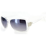 "Roma" Designer-Inspired Large Lens Sunglasses, Temple Embellishment, 100%UV - Aloha Eyes
 - 4