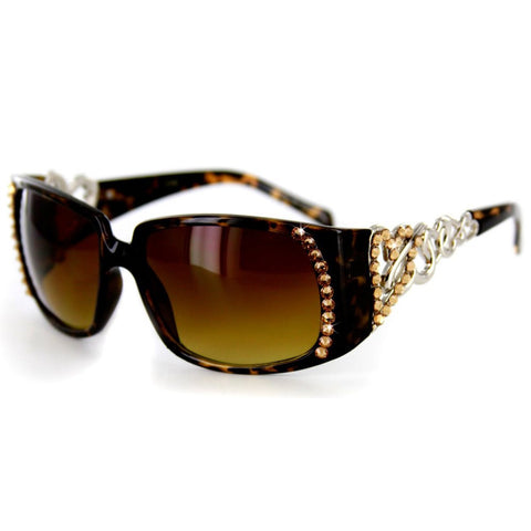 Trueheart Designer-Inspired Sunglasses with Dozens of Genuine Swarovski Crystals For Stylish, Sexy Women - Aloha Eyes
