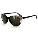 Cosmo Designer-Inspired Sunglasses with Dozens of Genuine Swarovski Crystals and Cat-Eye Lenses For Stylish, Sexy Women - Aloha Eyes
 - 2