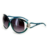 "Cozumel" Women's Designer Sunglasses Embellished Temples and Oversized Lens - Aloha Eyes
 - 2