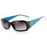 Olivia 2035 Designer Sunglasses with Stylish Crystal Patterned Frames