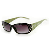 Olivia 2035 Designer Sunglasses with Stylish Crystal Patterned Frames