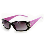 Olivia 2035 Designer Sunglasses with Stylish Crystal Patterned Frames