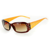 Olivia 2035 Designer Sunglasses with Stylish Crystal Patterned Frames