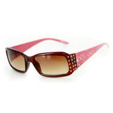 Olivia 2035 Designer Sunglasses with Stylish Crystal Patterned Frames