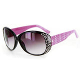 Olivia 2034 Designer Sunglasses with Stylish Silver Accent Patterned Frames