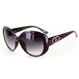 Olivia 2047 Designer Sunglasses with Funky Stripe Patterned Frames