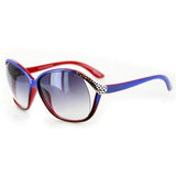 "Torino" Women's Trendy Sunglasses - Two Tone Pattern with Large Gradiated Lens