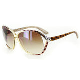 "Torino" Women's Trendy Sunglasses - Two Tone Pattern with Large Gradiated Lens