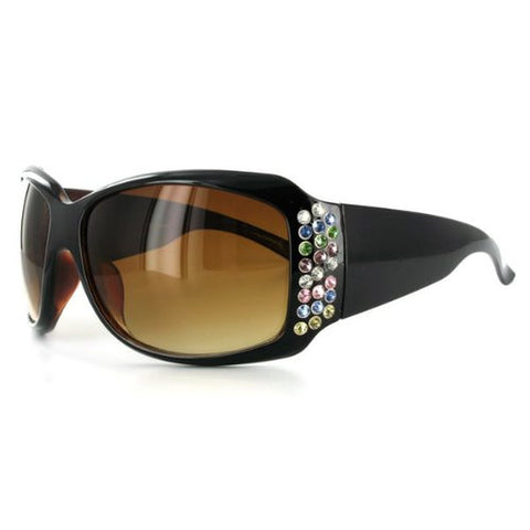 "Broadway 7381" Women's Fashion Sunglasses with Colorful Austrian Crystals