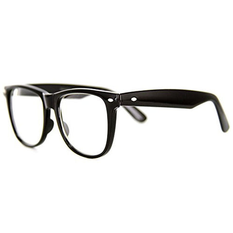 Old Schools Fashion Retro Wayfarer Glasses with RX-Able Frames - 51mm x 18mm x 130mm