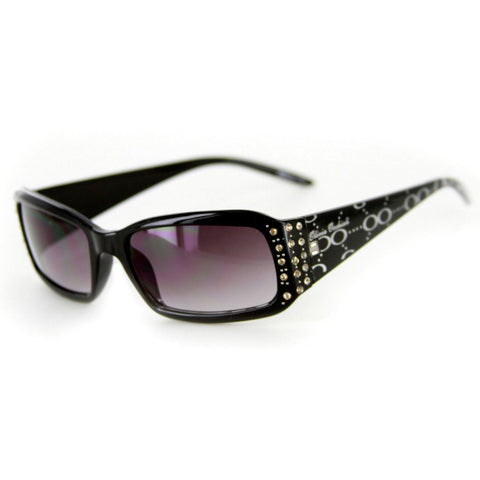 Olivia 2035 Designer Sunglasses with Stylish Crystal Patterned Frames