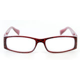 "Wild SIde" Trendy Rectangular Reading Glasses by Ritzy Readers (Red +1.00)