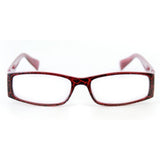 "Wild SIde" Trendy Rectangular Reading Glasses by Ritzy Readers (Red +3.00)