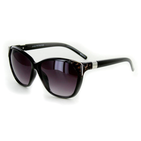 "Flirt" Accented Cat's Eye Sunglasses - 100% UV Protection