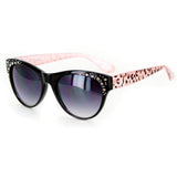 "Fantasticat" Gorgeous Two-Toned Animal Print Cat Eye Sunglasses with Crystals - Aloha Eyes
 - 3