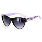 "Fantasticat" Gorgeous Two-Toned Animal Print Cat Eye Sunglasses with Crystals - Aloha Eyes
 - 4