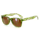 "Trend" Vintage-Inspired Wayfarer Sunglasses with Mod Striped Arms - 100% UV - Aloha Eyes
 - 2
